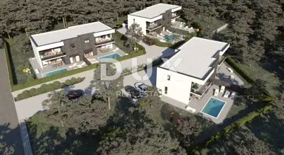 Dvojna vila 151 m², Kraljevica - bazen i pogled na more