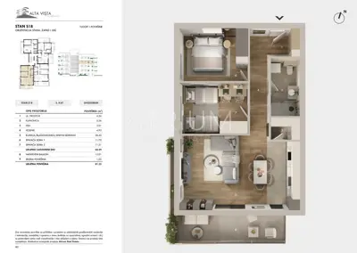Stan 81 m², Seget Donji - panoramski pogled na more - 15