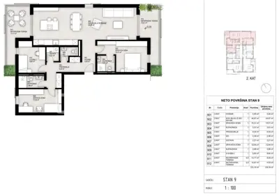 Apartment 119 m², Sinj - new build with 2 covered terraces - 23