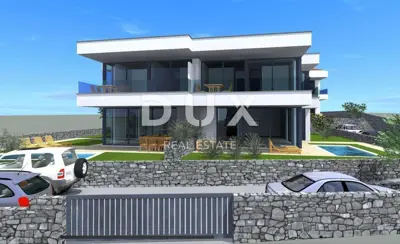 Doppelhaus 160 m², Malinska - Pool und Meeresnähe