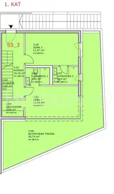 Sale, new construction, Zadar, Sukošan, 3S, first row to the sea - 13