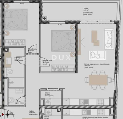 Apartment 78.1 m², Poreč - 2 rooms + living room in a new project - 3