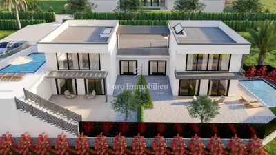 Krk - Villa mit Pool und Meerblick