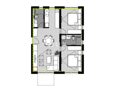 Stan 71,8 m², Vodice - pogled na more i 2 parkirna mjesta - 11