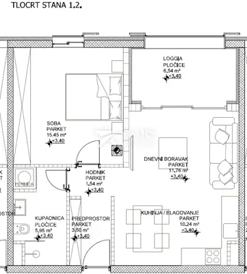 Apartment for sale in Cres, 72,4 m² - 3