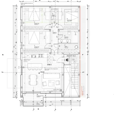 Wohnung 109 m², Poreč - 700 m vom Meer und zwei überdachte Terrassen - 4