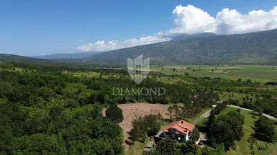 Building plot 2,163 m², Kršan - view of Učka - 2