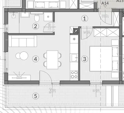 Wohnung A14, Šikići, Pula - 2. Stock, überdachte Terrasse - 10