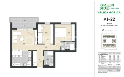 Wohnung zum Kauf in Kromosovo naselje, 76 m² - 6