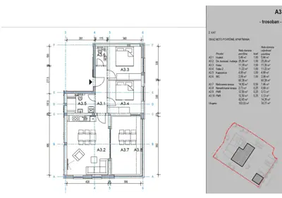 Novalja, moderna novogradnja, stan A3/Z1, NKP 75 m² - 9