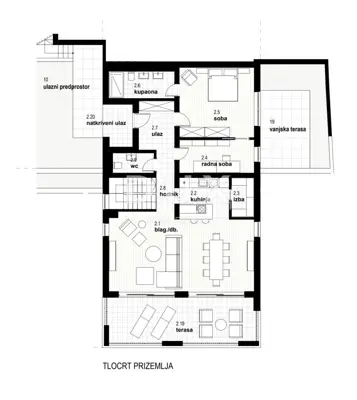 RIJEKA, KOSTRENA - Exklusive zweigeschossige Wohnung 210,50 m², Neubau mit - 8