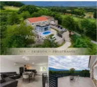 House 255 m², Kršan - pool and nature view