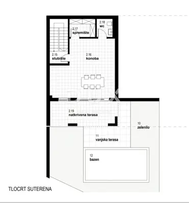 Apartment 212 m², Kostrena - two-level, pool and sea view - 7
