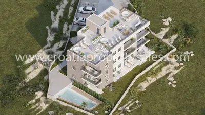 Wohnungen 51-71 m², Okrug na Čiovu, ruhige Lage in Meeresnähe