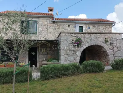 Kuća 100 m², Malinska - bazen i pogled na Kvarner - 3