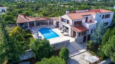 Haus mit Pool, Rabac, Meer- und Grünblick