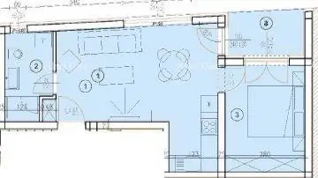 Wohnung 41 m², Medulin - 1 Schlafzimmer, Loggia - 2