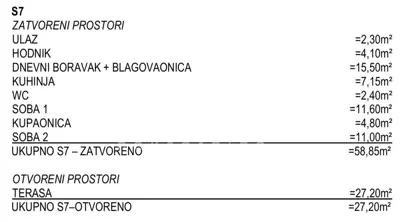 Omiš/Nemira – Novo u ponudi_Novogradnja S7 - 72,45 m² - 3