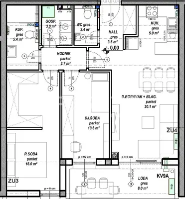 Apartment for sale in Globetka, 68,7 m² - 6