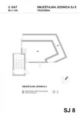Penthouse 61 m², Premantura, pogled na more i krovna terasa - 14
