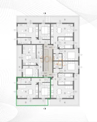 Stan 2. kat, Šikići - 1 spavaća soba, natkrivena terasa - 10