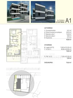 Apartmani 100 m od plaže - novogradnja Šimuni, Pag - 9
