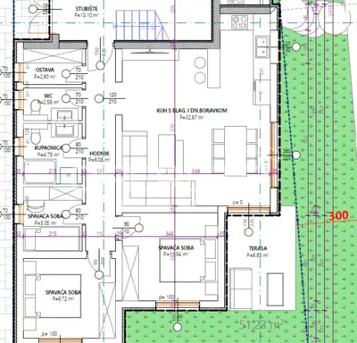 Stan 81 m², Vodice - 3 spavaće sobe, terasa - 8