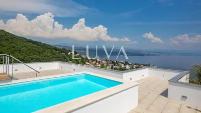 Opatija, luksuzna novogradnja s pogledom na more, stan NKP 367,19 m² - 5