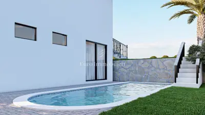 Kuća 150 m², Malinska - pogled na more i bazen - 3