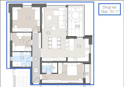 Apartment 112 m², Labin center - 3 bedrooms and 2 bathrooms - 2