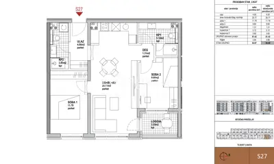 Stan 64,1 m², Dugave - trosoban, lođa i lift - 4
