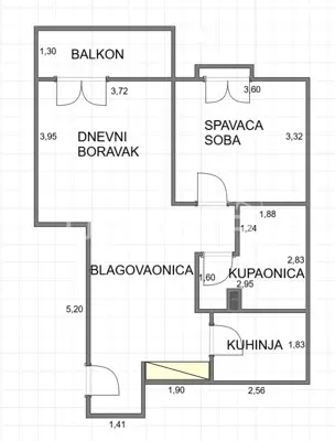 Stan 58 m², Trešnjevka - Sjever, balkon i spremište - 17