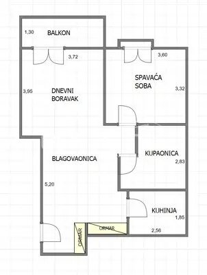 Stan 58 m², Trešnjevka - Sjever, balkon i spremište - 17