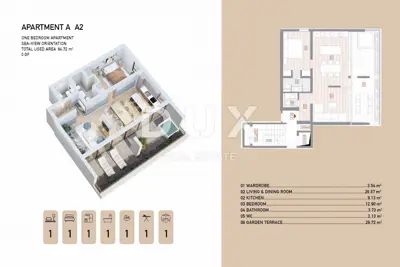 Apartment 84.7 m², Opatija - Centar, garden terrace - 2