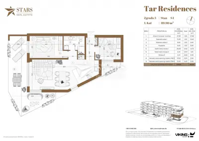 Wohnung in Tar, Neubau und 2 Parkplätze - 2