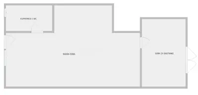 Stan 44,87 m², Kajzerica, funkcionalan dvosoban raspored - 10