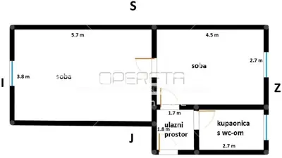 Wohnung 43,50 m², Trešnjevka - Sjever, komplett möbliert - 19