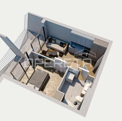 SPLIT – NOVOGRADNJA | 45,35 m² | 1 SPAVAĆA SOBA | VELIKA LOĐA | PARKING - 3