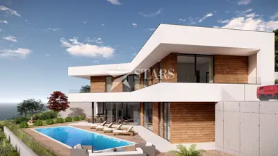 Opatija, Mošćenička Draga building plot 957 m² with project for a villa - 2