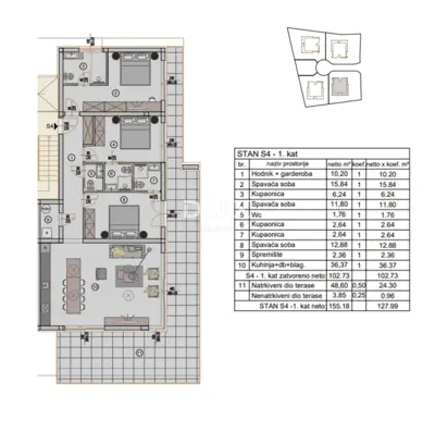 Wohnung 173,6 m², Rovinj - private Dachterrasse - 10