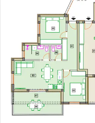 Dalmatien, Vodice, 3 Zimmer Wohnung, 73,29 m², 2. Etage - 7
