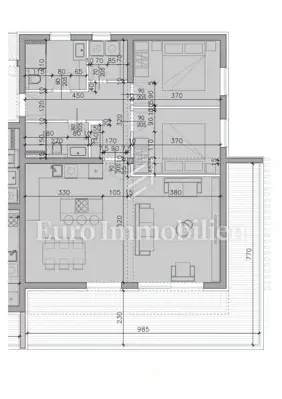 Stan 111 m², Sukošan - krovna terasa i dvije spavaće sobe - 31