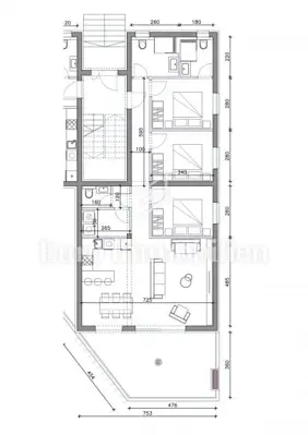 Stan 111 m², Sukošan - krovna terasa i dvije spavaće sobe - 24