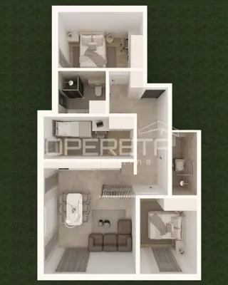 Stan 77 m², Podstrana - trosoban s privatnim vrtom - 14