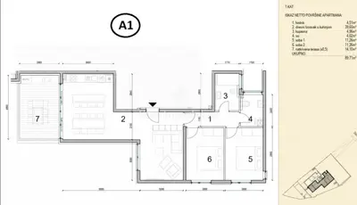 Apartment 83 m², Novalja - new build and covered terrace - 5