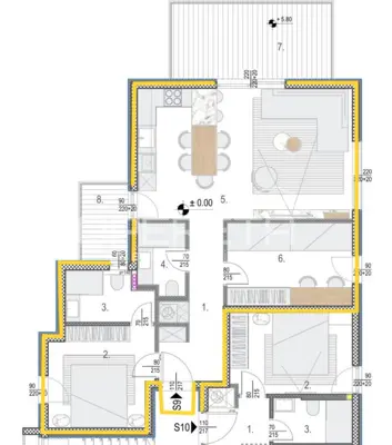 Wohnung 76,92 m², Čiovo - atemberaubender Panoramablick auf das Meer - 2