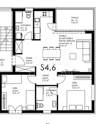 Stan 74 m², Sabunike u Privlaci, pogled na more - 10