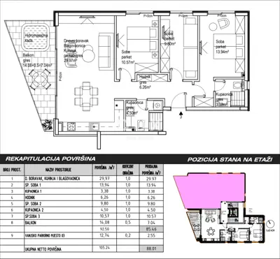Apartment for sale in Sukošan, 88 m² - 12