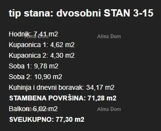 UMAG – Novogradnja! Stan u modernom stambenom kompleksu s dva parkirna mjesta, S 3-15 - 21