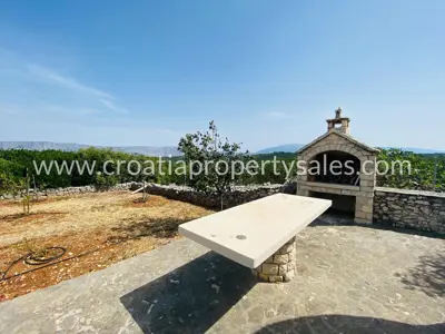 Stone house, Otok Brač, sea and olive grove view - 5